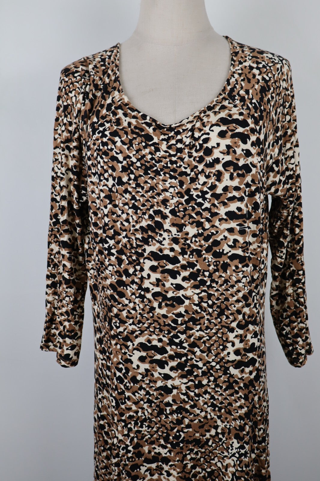 RALPH LAUREN VESTITO LUNGO ANIMALIER ABITO DONNA TG XL WOMAN VINTAGE DRESS