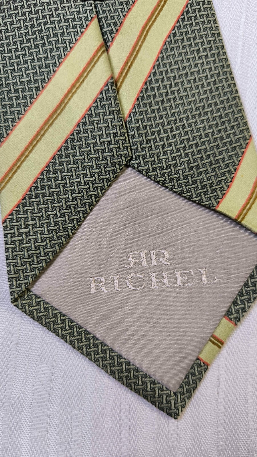 RICHEL 100% SILK TIE SETA CRAVATTA NECKTIE MADE IN ITALY