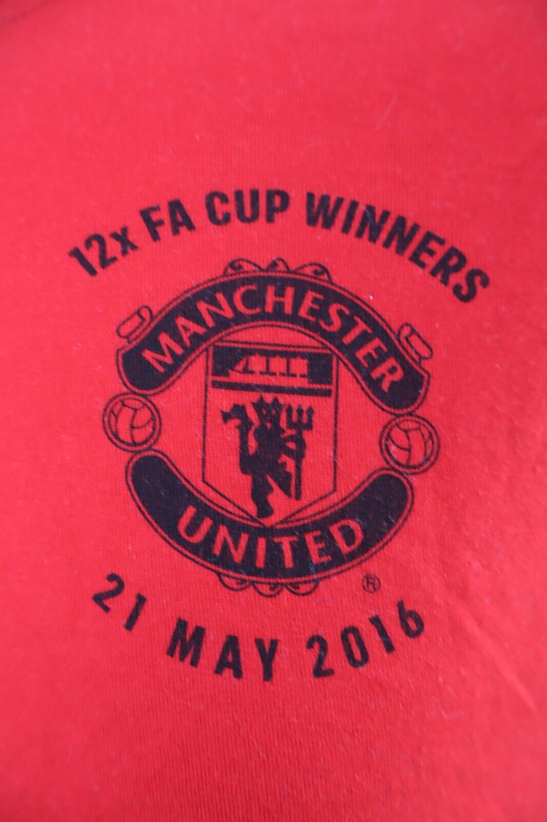 ADIDAS MANCHESTER UNITED T-SHIRT CALCIO MAGLIA UOMO TG L MAN VINTAGE 12 FA CUP