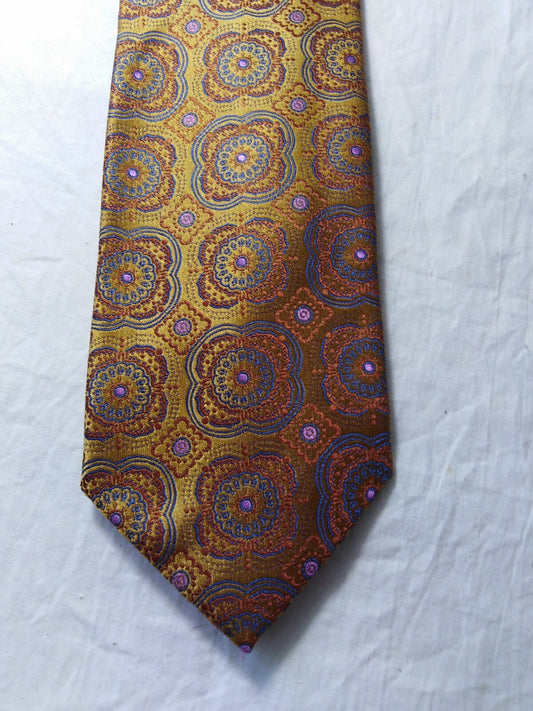 GENESIS LUXE 100% SILK TIE SETA CRAVATTA SELF TIPPED NECKTIE MADE IN ITALY