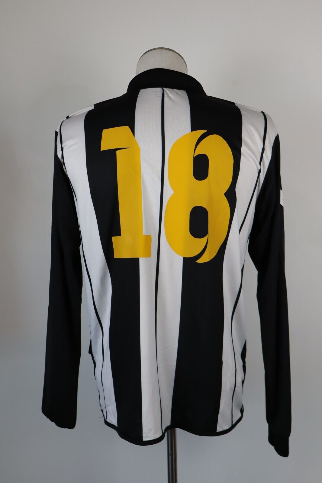 ZEUS SS NOLA N 18 MAGLIA CON ZIP CALCIO TRIKOT UOMO Tg M SOCCER JERSEY VINTAGE
