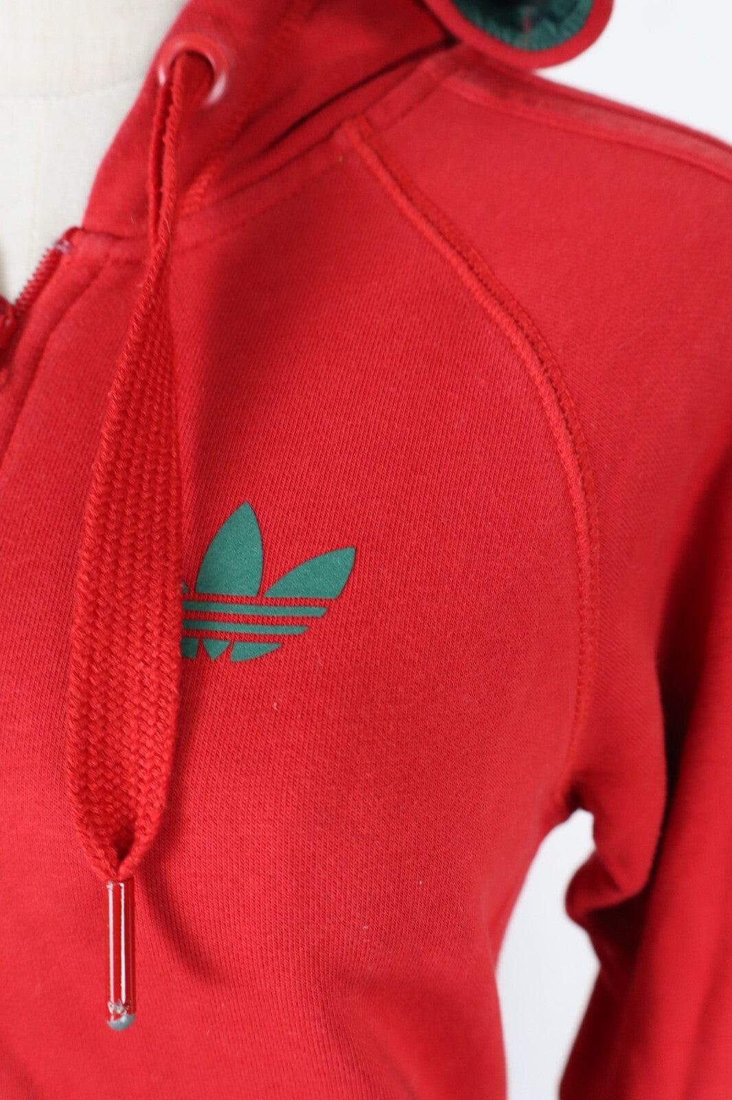 ADIDAS FELPA CON ZIP CAPPUCCIO DONNA Tg XS WOMEN CASUAL VINTAGE SPORT SWEATSHIRT