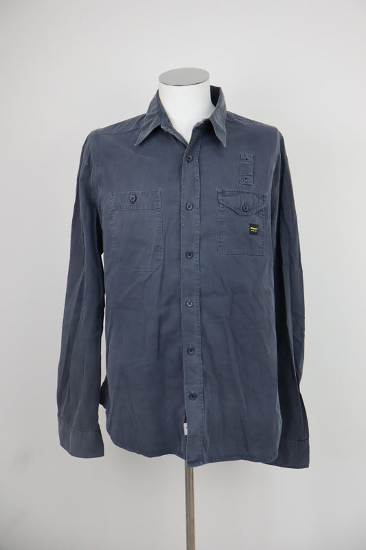 BLAUER CAMICIA UOMO COTONE TG XXL  MAN CASUAL VINTAGE SHIRT COTONE