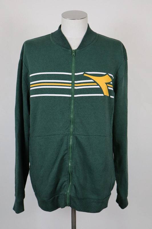DIADORA FELPA ZIP  COTONE UOMO Tg XL SPORT MAN SWEATSHIRT COTTON CASUAL VINTAGE