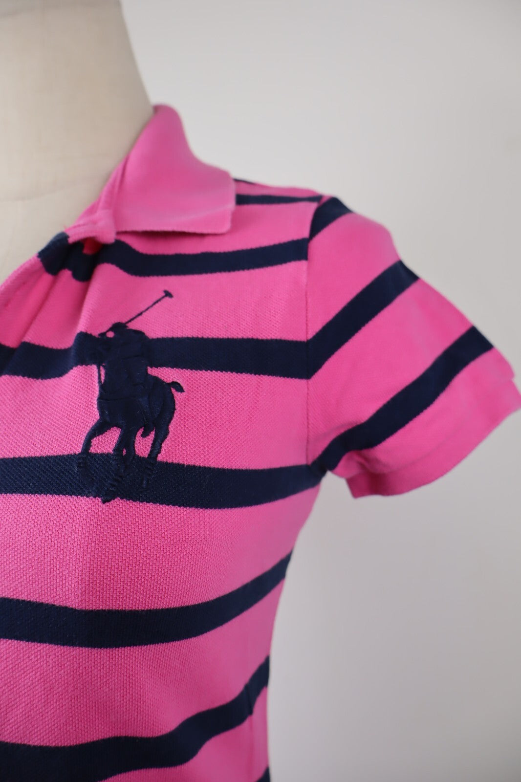 RALPH LAUREN MAGLIA POLO DONNA COTONE TG S WOMAN SHIRT CASUAL VINTAGE BIG LOGO