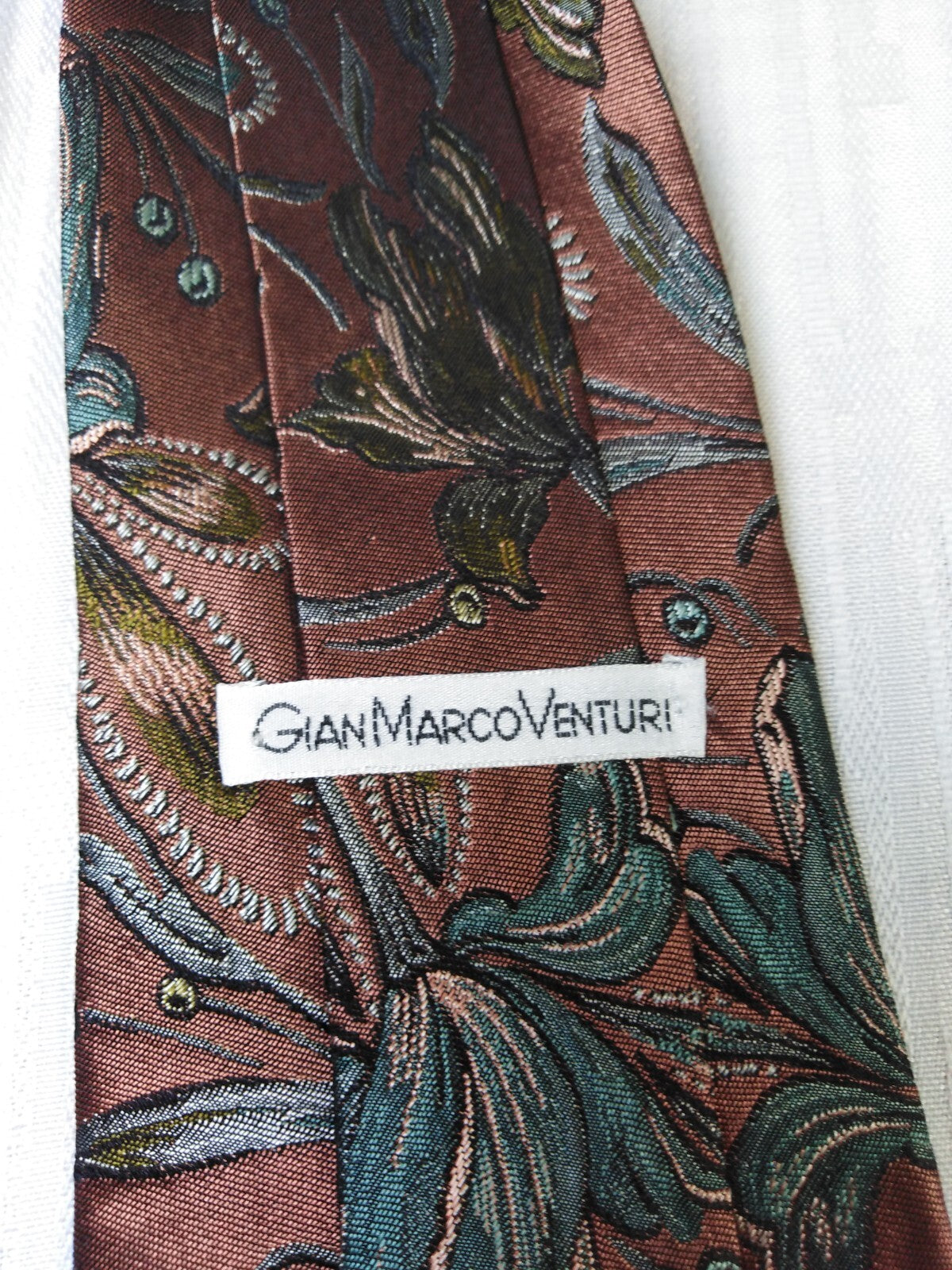 GIAN MARCO VENTURI 100% SILK TIE SETA CRAVATTA NECKTIE MADE IN ITALY