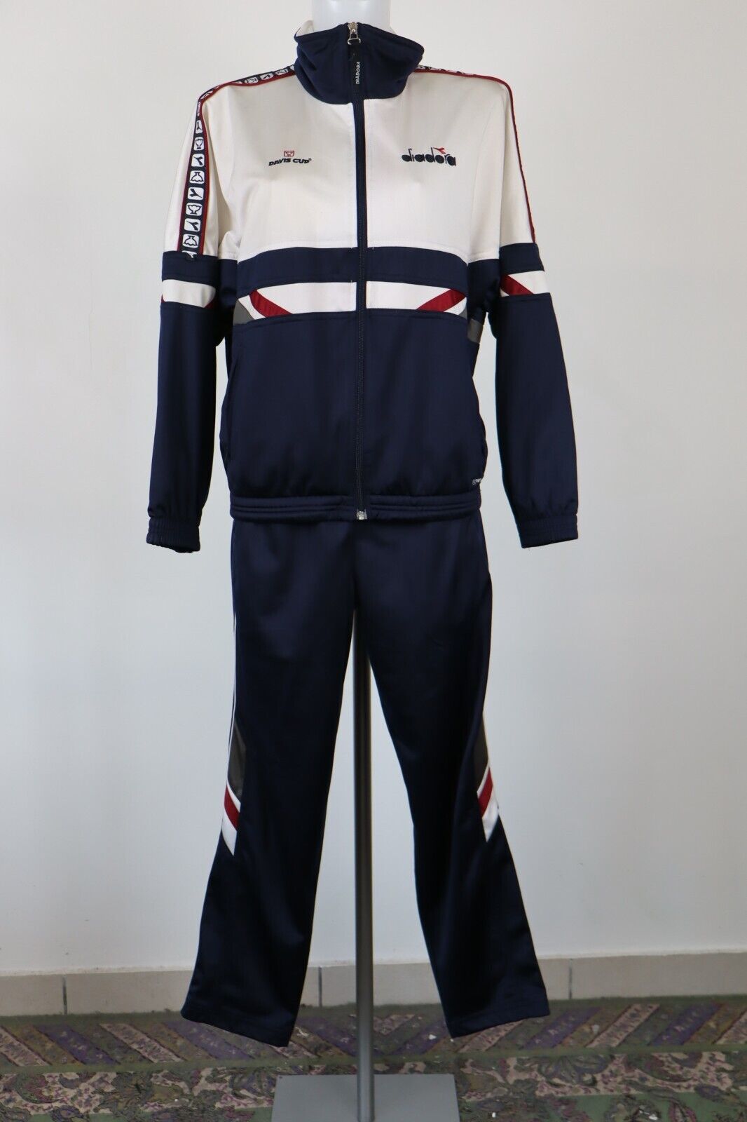 DIADORA DAVI'S CUP TENNIS TUTA COMPLETO TG 44 TRACKSUIT GIACCA PANTS DONNA SPORT
