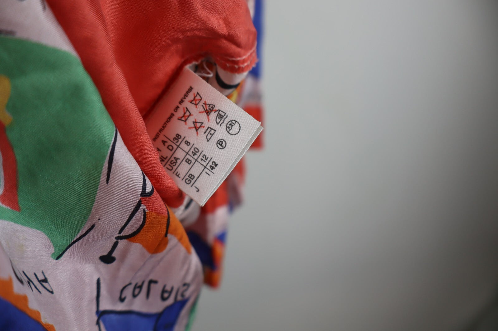 MARELLA CAMICIA DONNA TG. 42 WOMAN SHIRT CASUAL VINTAGE SETA SILK BANDIERE FLAGS