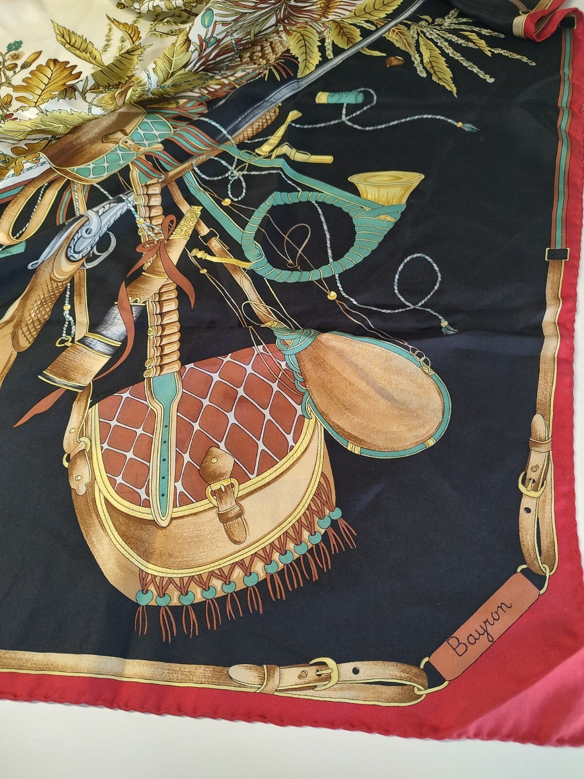BAYRON FOULARD 100% SILK SETA SCARVES SCARF SQUARE MADE ITALY
