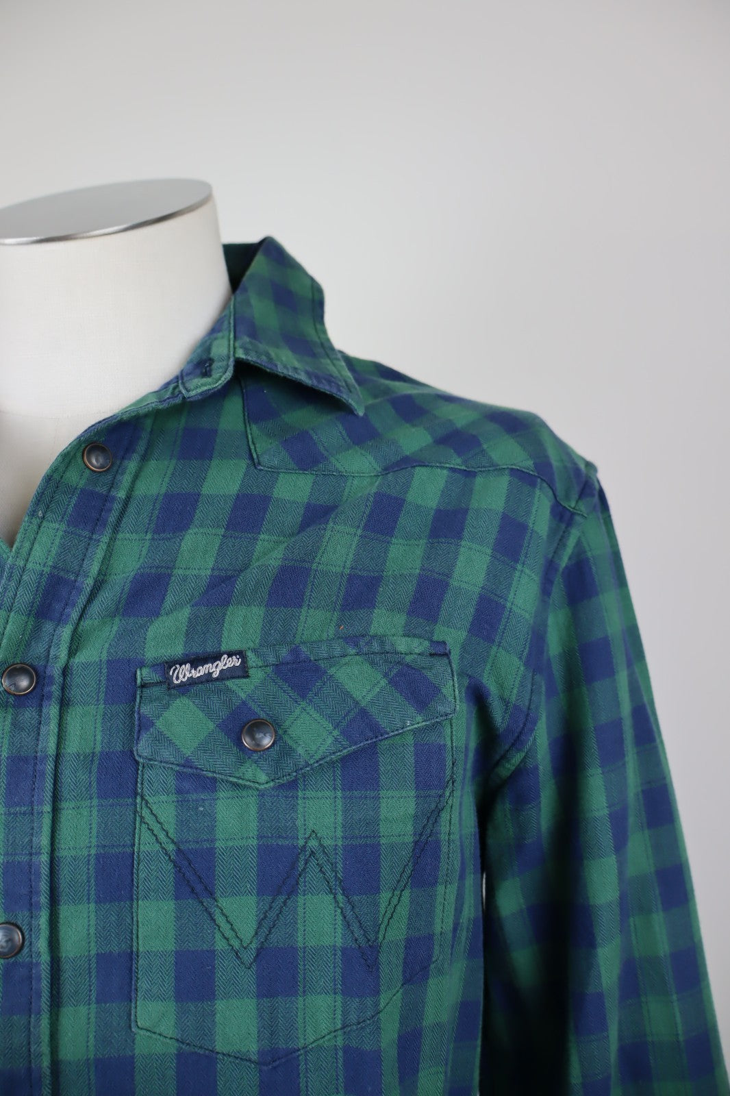 WRANGLER CAMICIA UOMO TG. S MAN CASUAL VINTAGE SHIRT COTONE MANICA LUNGA LOGO