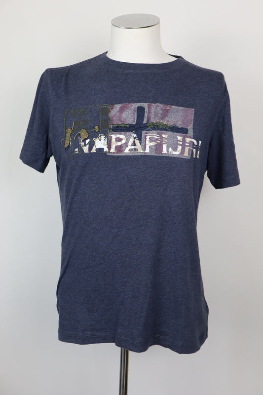NAPAPIJRI MAGLIA UOMO TG. M MAN T-SHIRT VINTAGE CASUAL COTONE COTTON LOGO