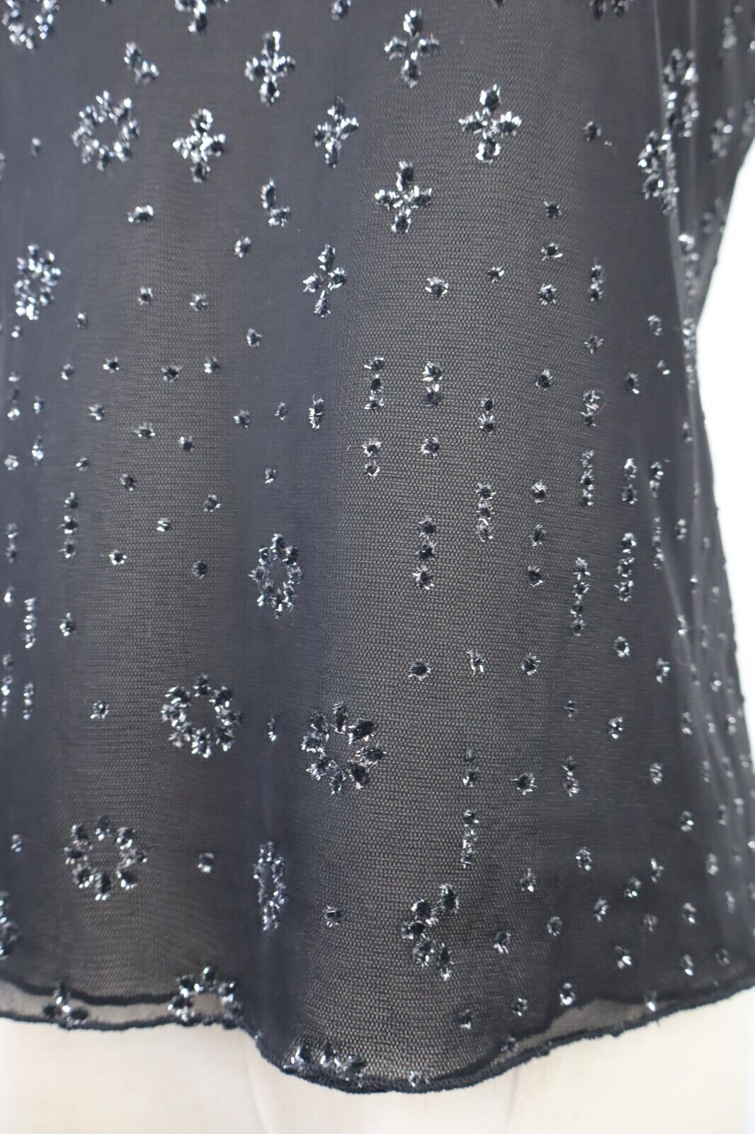 MAGLIA CROP TOP DONNA TG L WOMAN T-SHIRT GOTIC BRILLANTE SEXY VINTAGE Y2K 2000'S