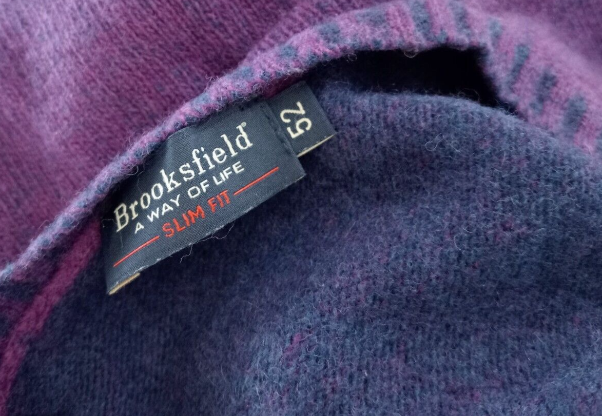BROOKSFIELD MAGLIONE UOMO Tg. 52 MAN SWEATER CASUAL VINTAGE LANA WOOL