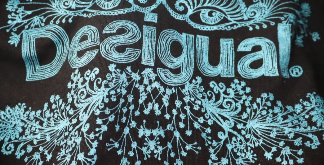 DESIGUAL VESTITO MANICA LUNGA DONNA TG. L WOMAN CASUAL VINTAGE DRESS ABITO LOGO