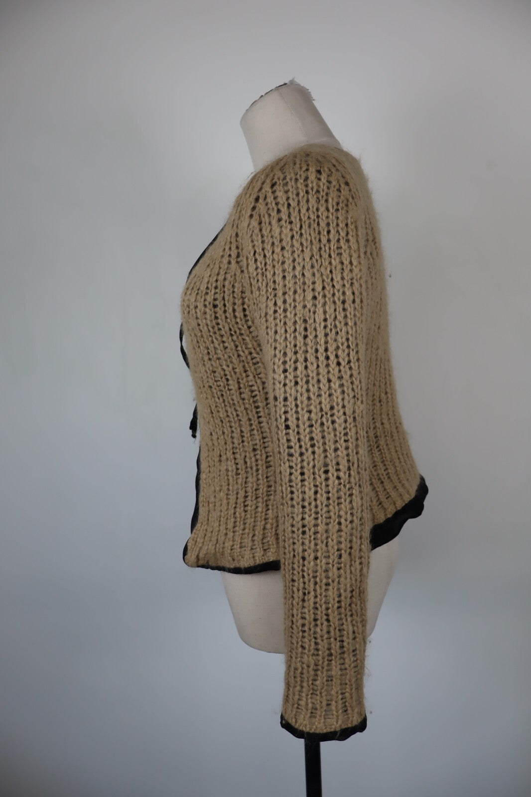 LIU JO JEANS MAGLIONE CARDIGAN DONNA M WOMAN SWEATER VINTAGE CASUAL LANA WOOL