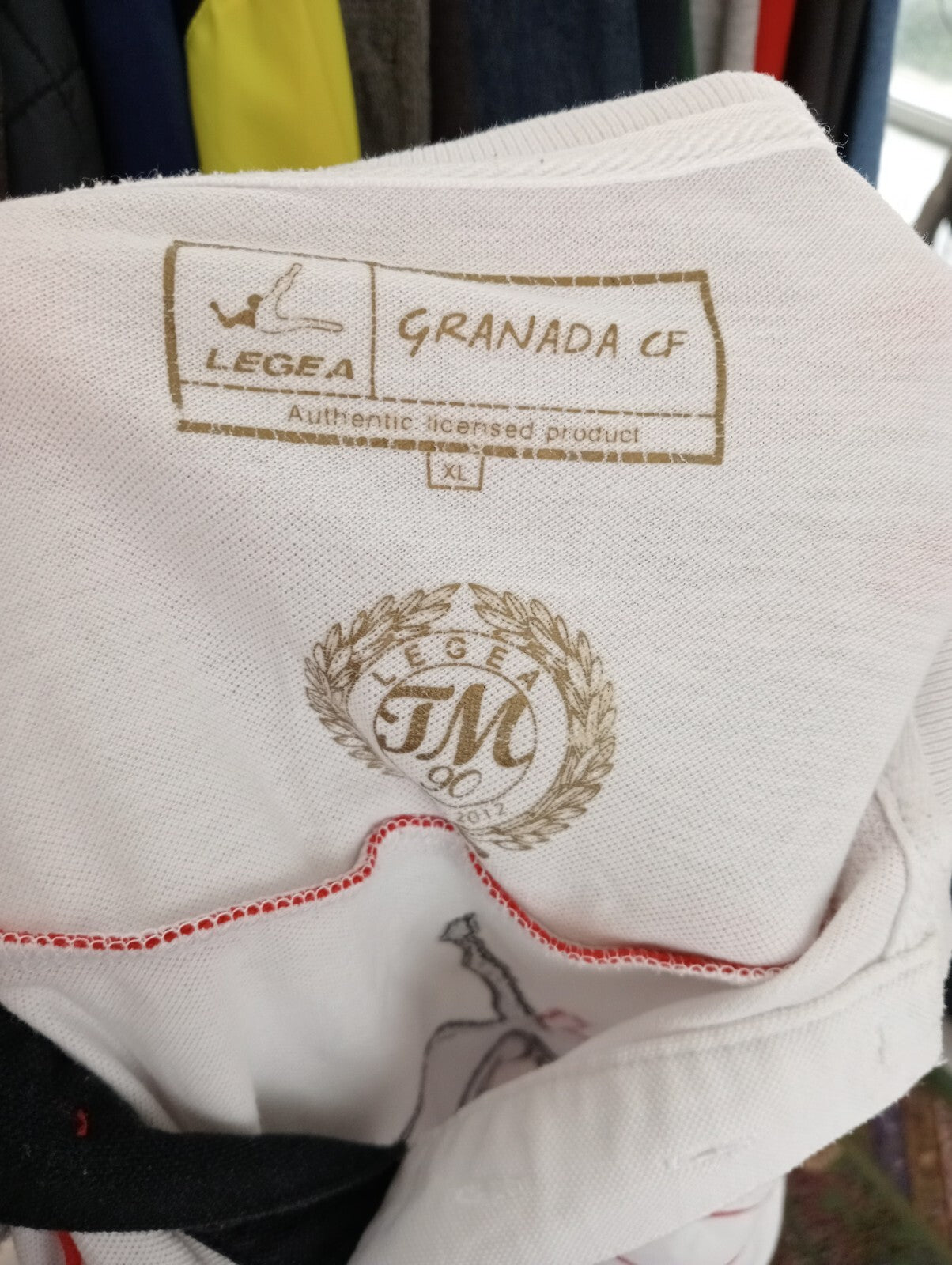 LEGEA GRANADA MAGLIA POLO CALCIO TRIKOT UOMO TG. XL SOCCER JERSEY VINTAGE
