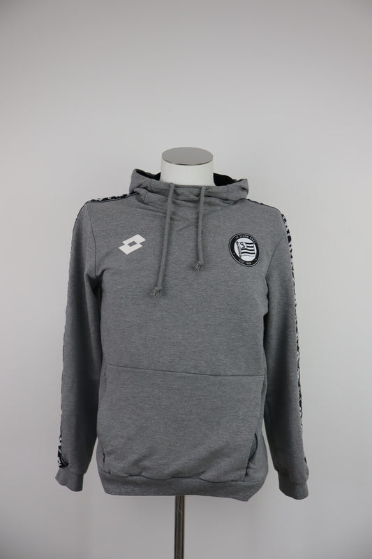 LOTTO  SK STURM GRATZ FELPA CALCIO CAPPUCCIO UOMO Tg. M MAN CASUAL SWEATSHIRT
