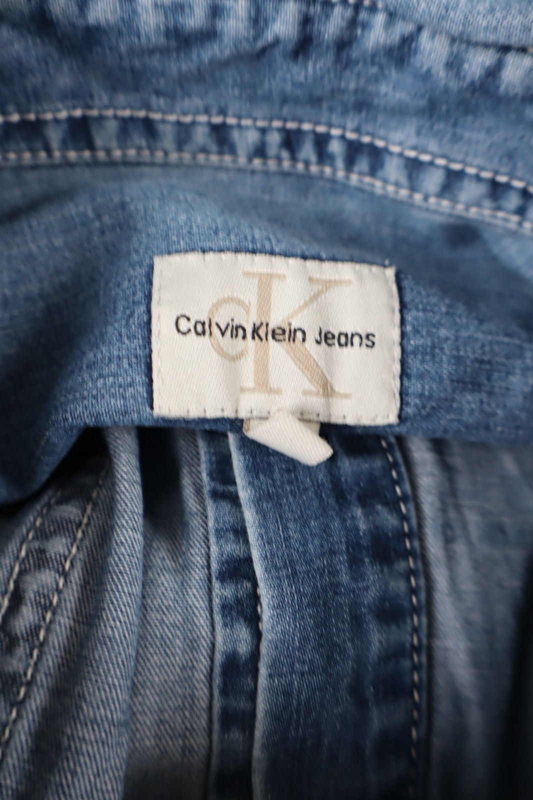 CALVIN KLEIN CK CAMICIA DONNA TG. M WOMAN SHIRT CASUAL VINTAGE COTONE DENIM