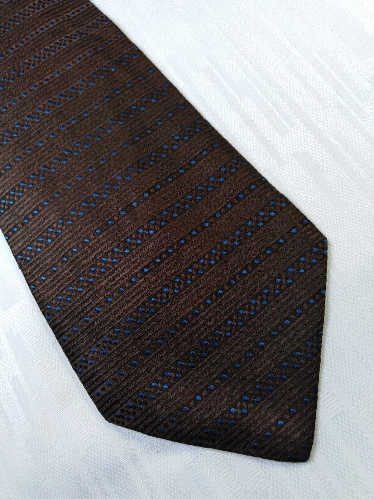 F&F ROMA 100% SETA SILK TIE CRAVATTA NECKTIE ITALY VINTAGE CLASSIC