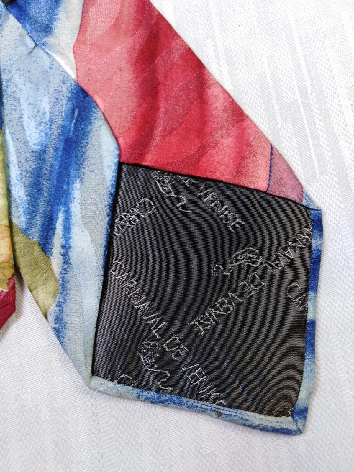 CARNAVAL DE VENISE 100%  SILK TIE SETA CRAVATTA NECKTIE MADE IN ITALY