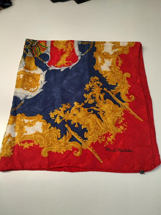 RENATO BALESTRA FOULARD 100% SILK SETA SCARVES SCARF SQUARE MADE ITALY