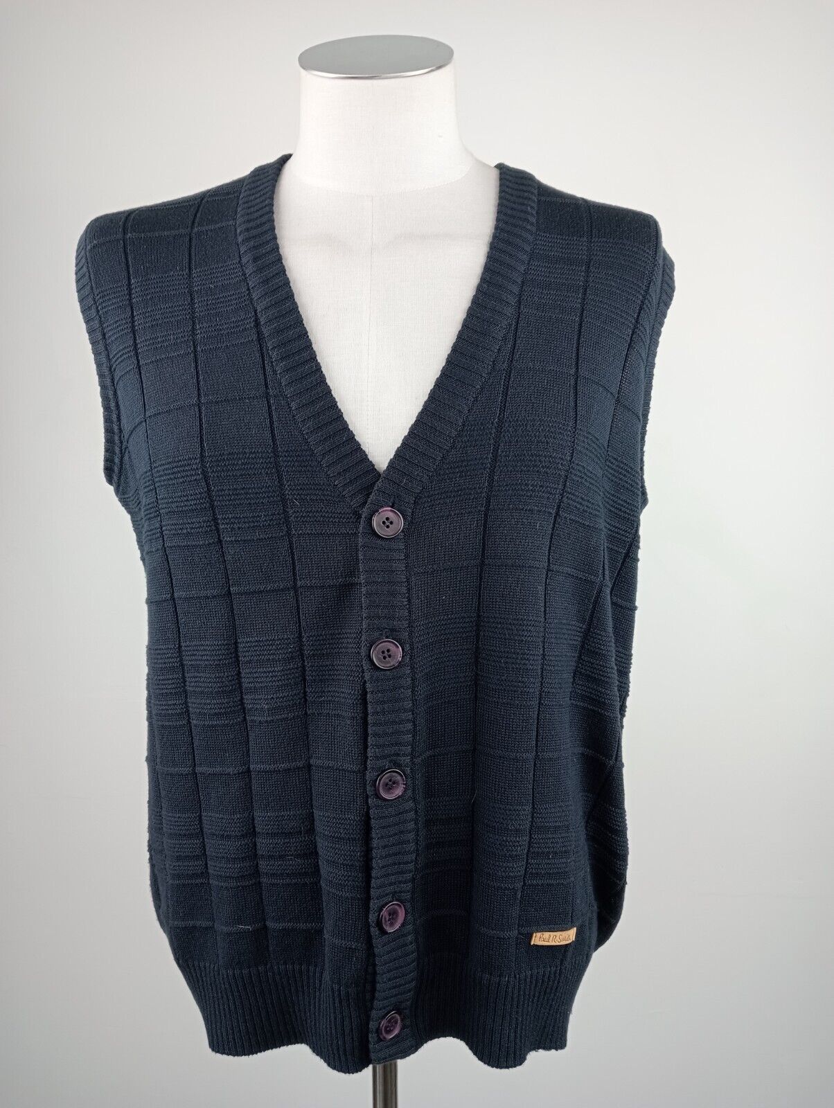 PAUL R. SMITH SMANICATO MAGLIONE LANA GILET UOMO TG S MAN SWEATER CASUAL VINTAGE