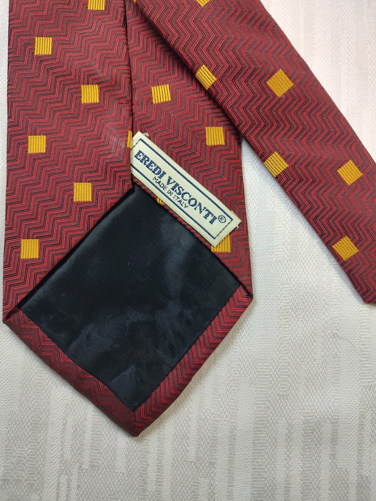 EREDI VISCONTI 100% SILK TIE SETA CRAVATTA NECKTIE MADE IN ITALY CLASSIC