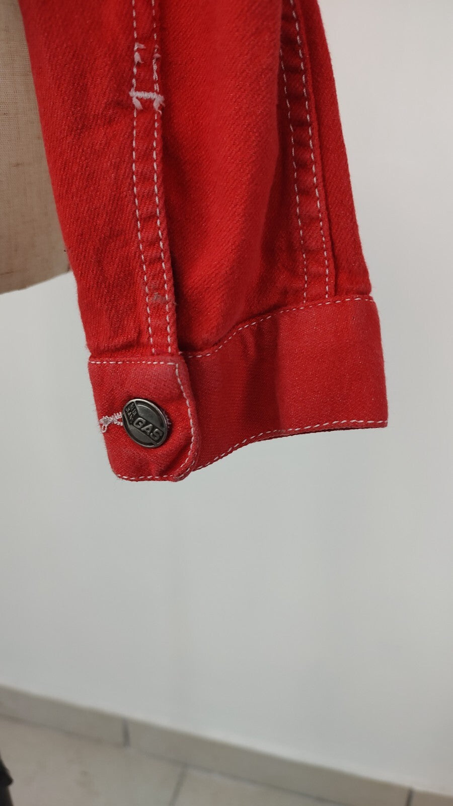 GAS GIUBBINO JEANS DENIM DONNA Tg S WOMAN CASUAL VINTAGE JACKET