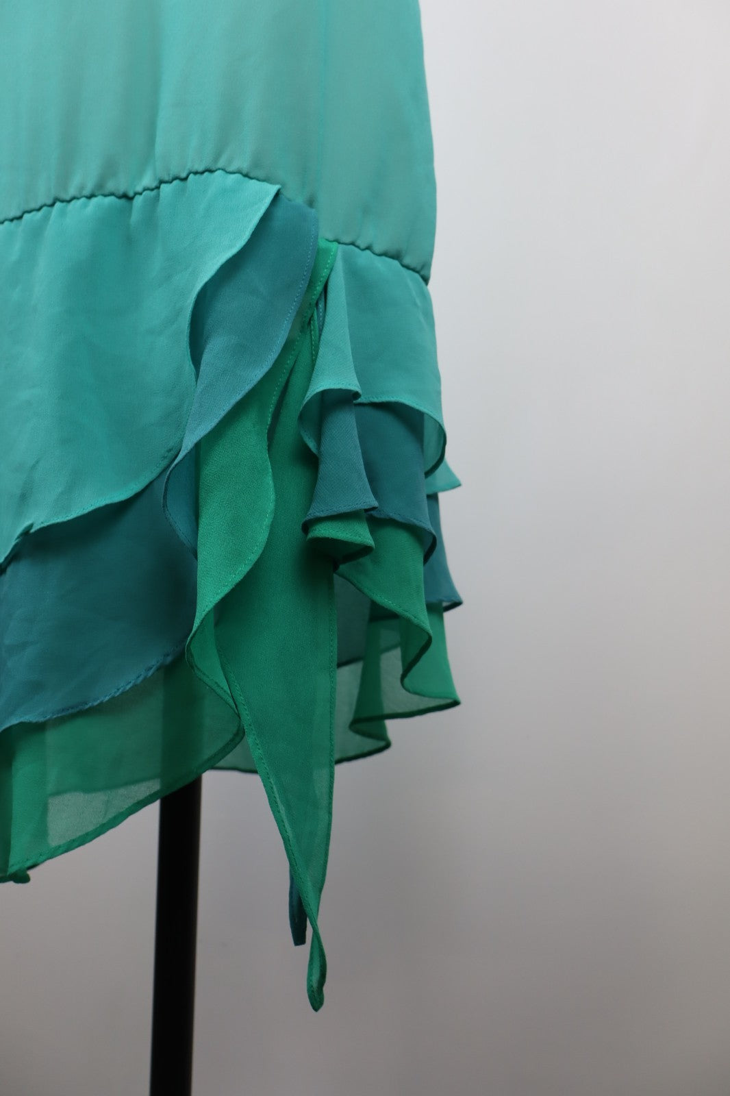 FORNARINA VESTITO ABITO BRETELLE DONNA TG. L WOMAN CASUAL VINTAGE DRESS VERDE