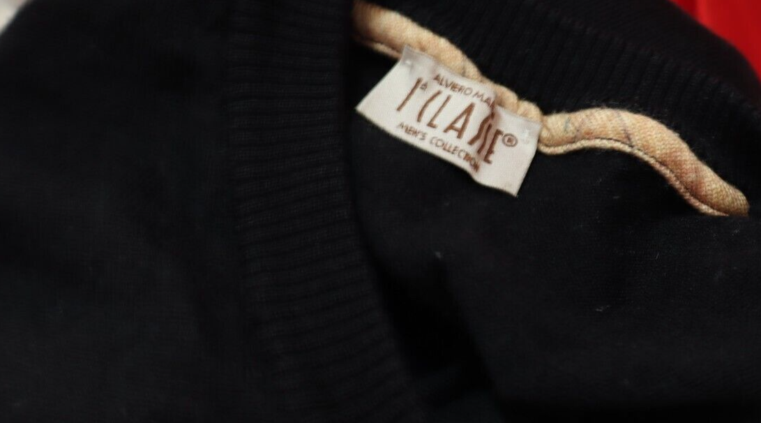 1 CLASSE ALVIERO MARTINI MAGLIONE LANA VINTAGE UOMO Tg. M MAN SWEATER CASUAL