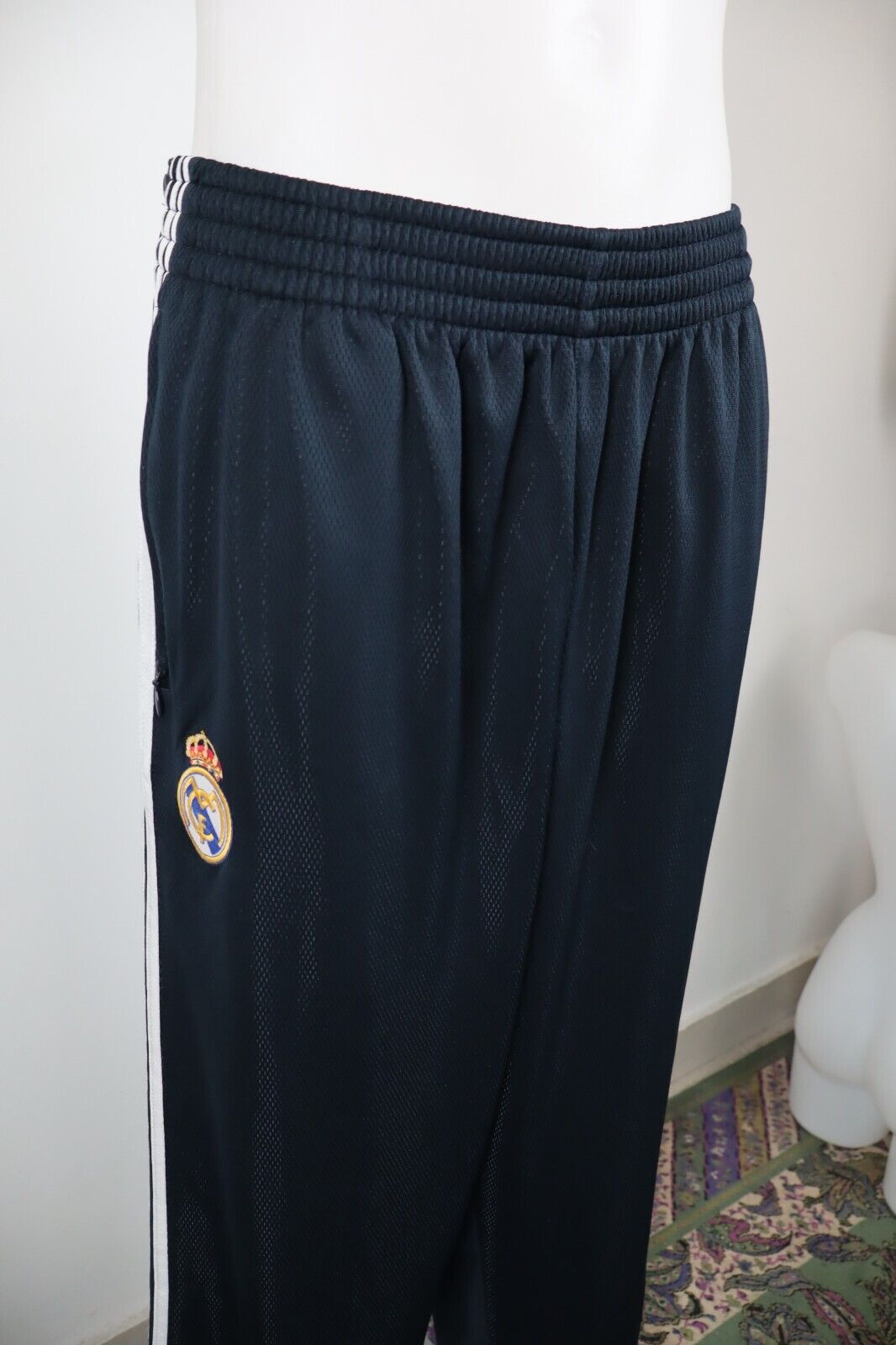 ADIDAS REAL MADRID PANTALONE CALCIO TUTA SPORT UOMO TG L MEN VINTAGE PANTS