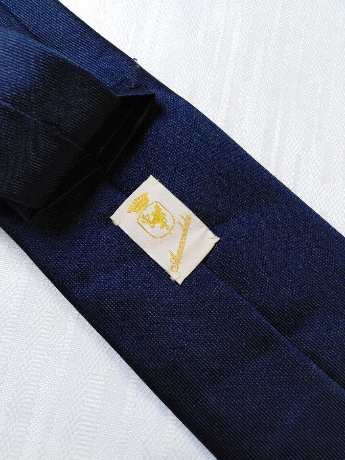 AMMENDOLA 100% SETA SILK TIE CRAVATTA NECKTIE ITALY VINTAGE SELF TIPPED