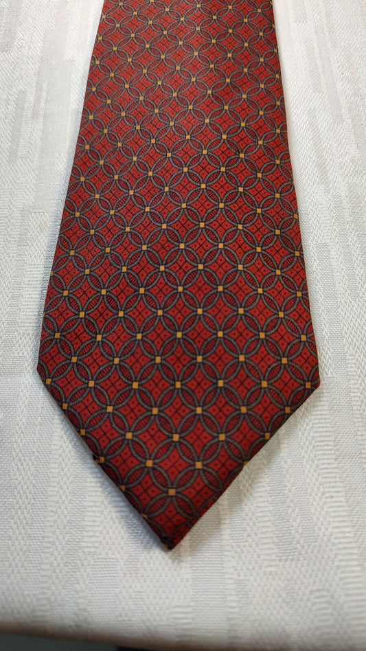 HUBERT MILANO 100%  SILK TIE SETA CRAVATTA NECKTIE MADE IN ITALY CLASSIC