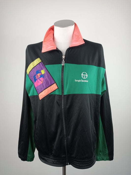 SERGIO TACCHINI TENNIS FELPA MAGLIA ZIP UOMO 48 MAN SHIRT SPORT VINTAGE JACKET