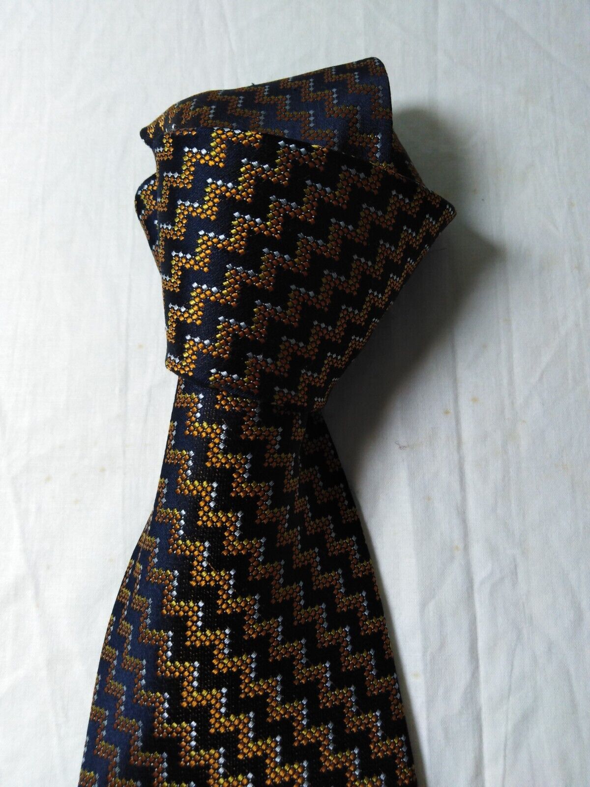 SINI COLLECTION 100%  SILK TIE SETA CRAVATTA SELF TIPPED NECKTIE MADE ITALY