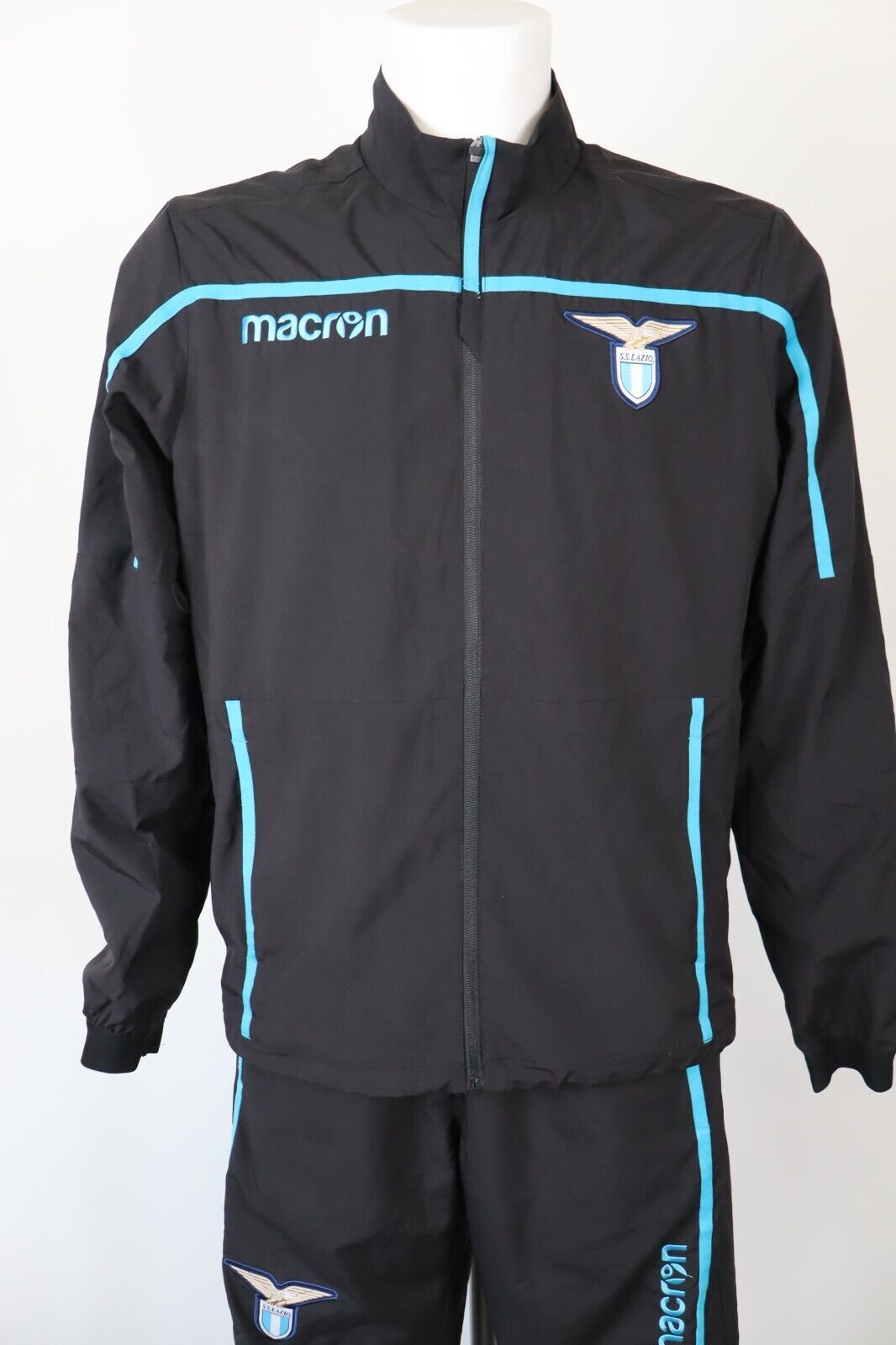MACRON LAZIO TUTA COMPLETA CALCIO UOMO Tg M TRACKSUIT SPORT VINTAGE
