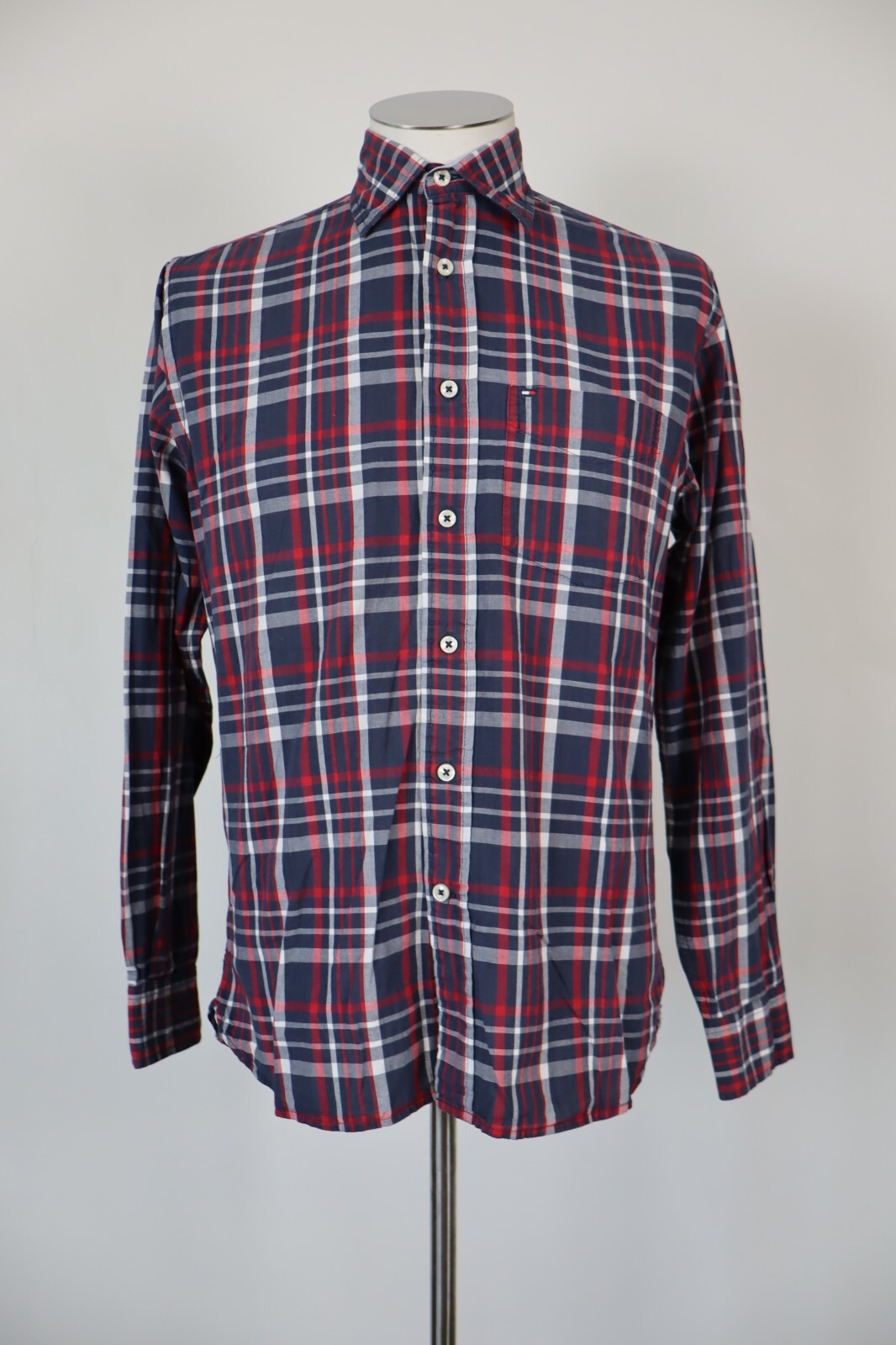 TOMMY HILFIGER CAMICIA UOMO TG. XS MAN CASUAL SHIRT VINTAGE SHIRT COTONE COTTON
