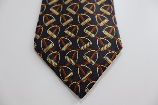 LES COPAINS 100% SILK TIE SETA CRAVATTA NECKTIE MADE IN ITALY CLASSIC