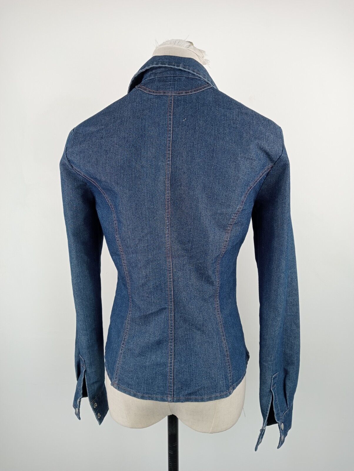 MAX & CO CAMICIA JEANS DENIM DONNA TG 42 WOMAN SHIRT CASUAL VINTAGE COTONE