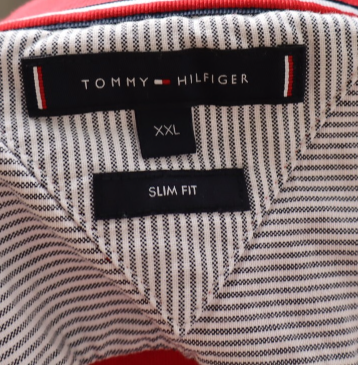 TOMMY HILFIGER POLO MAGLIA UOMO TG XL SLIM FIT MAN T-SHIRT CASUAL VINTAGE COTONE