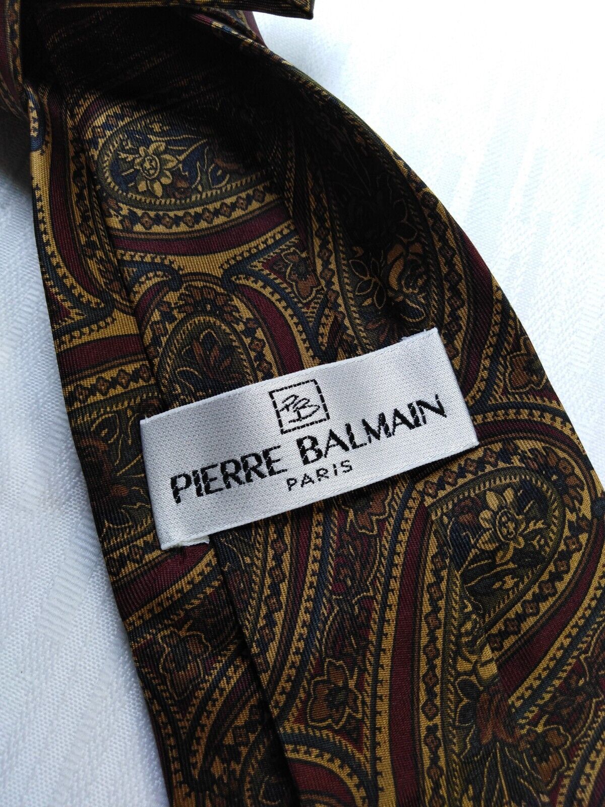 PIERRE BALMAIN 100% SILK TIE SETA CRAVATTA NECKTIE MADE ITALY VINTAGE CLASSIC