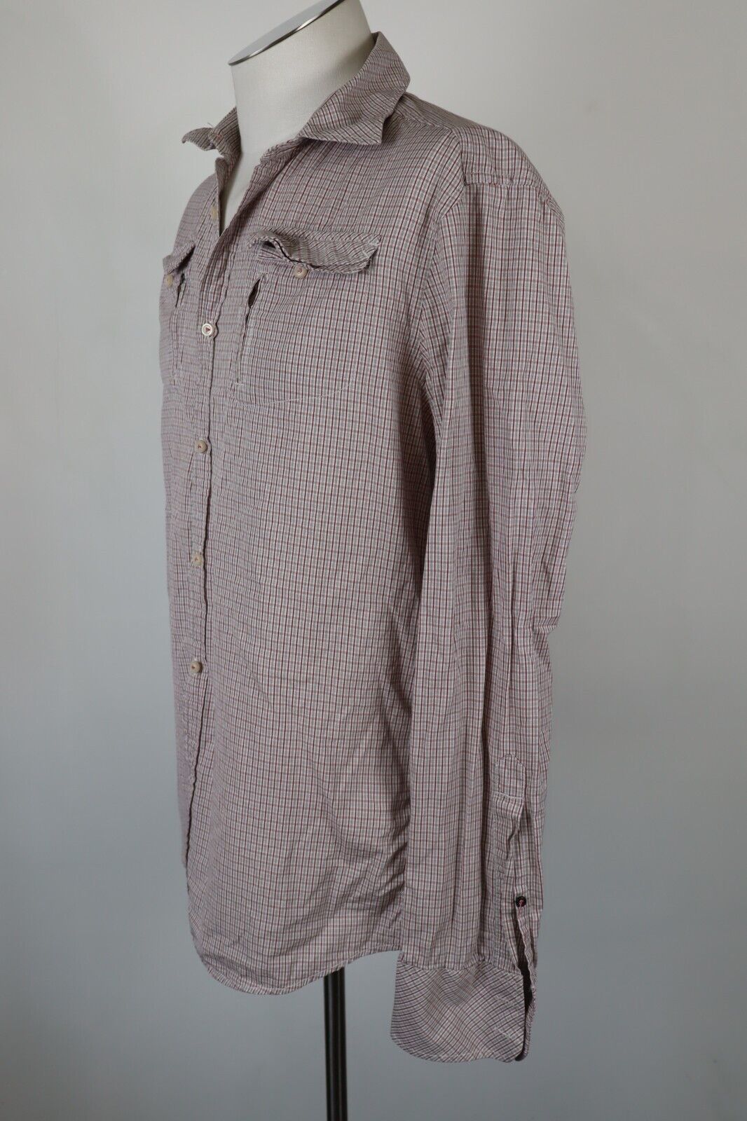 DIESEL CAMICIA UOMO TG. XL MAN CASUAL VINTAGE SHIRT COTONE ITALY