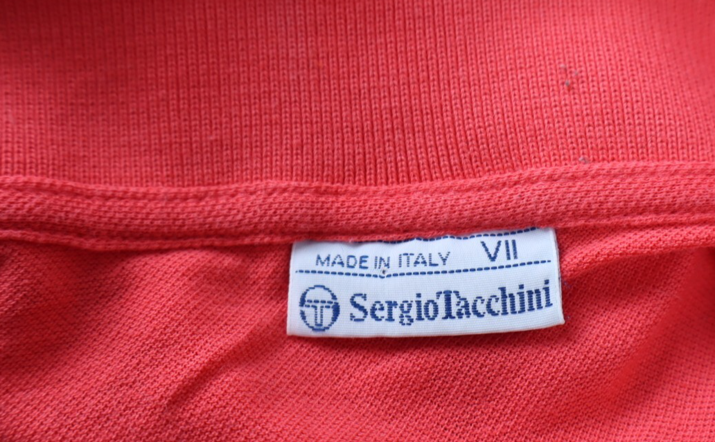 SERGIO TACCHINI POLO MAGLIA UOMO TG VII 7 MAN CASUAL VINTAGE T-SHIRT COTONE LOGO