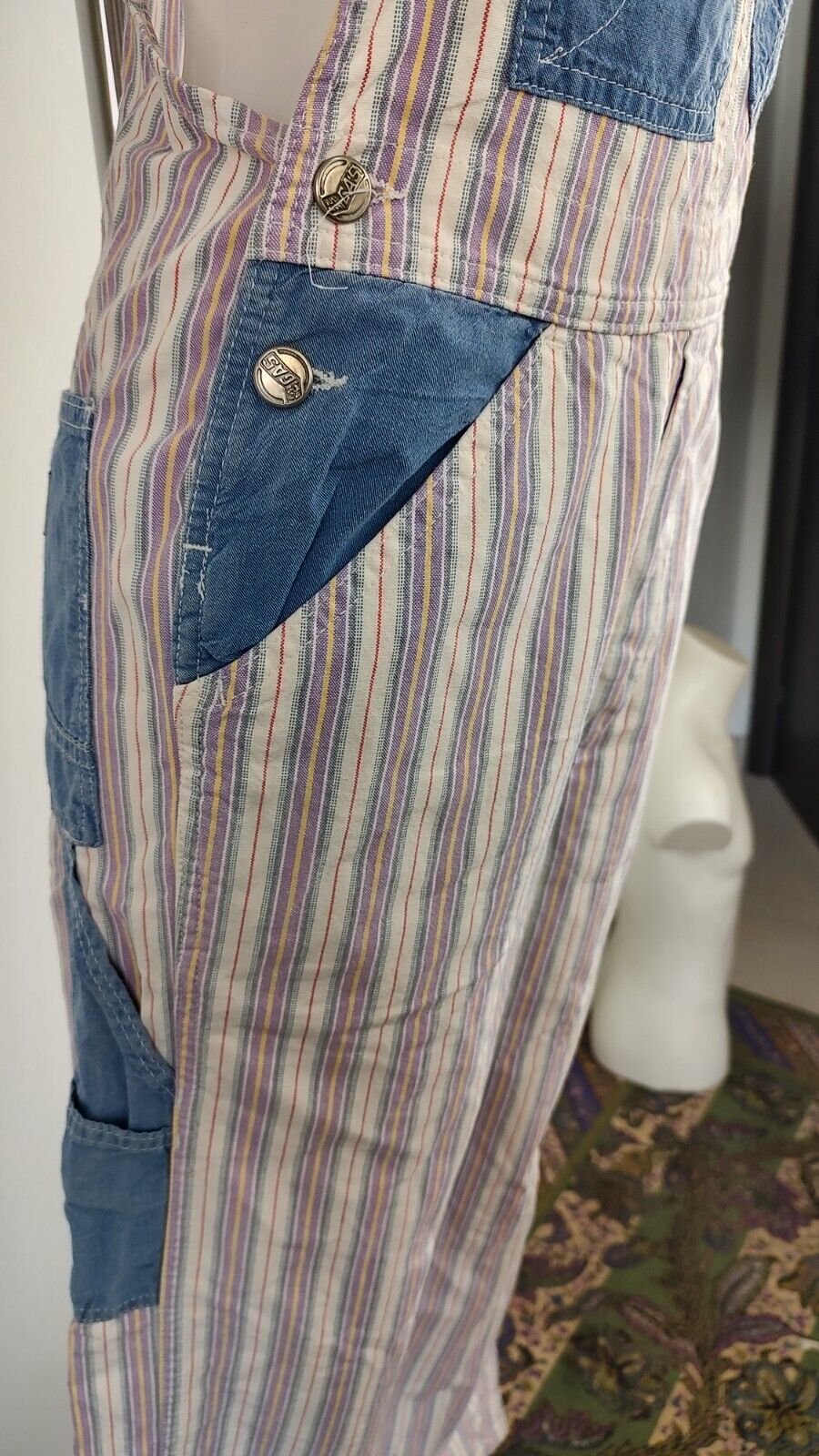 GAS COMPLETO DONNA PANTALONE Tg. S SALOPETTE ONE PIECE VINTAGE CASUAL