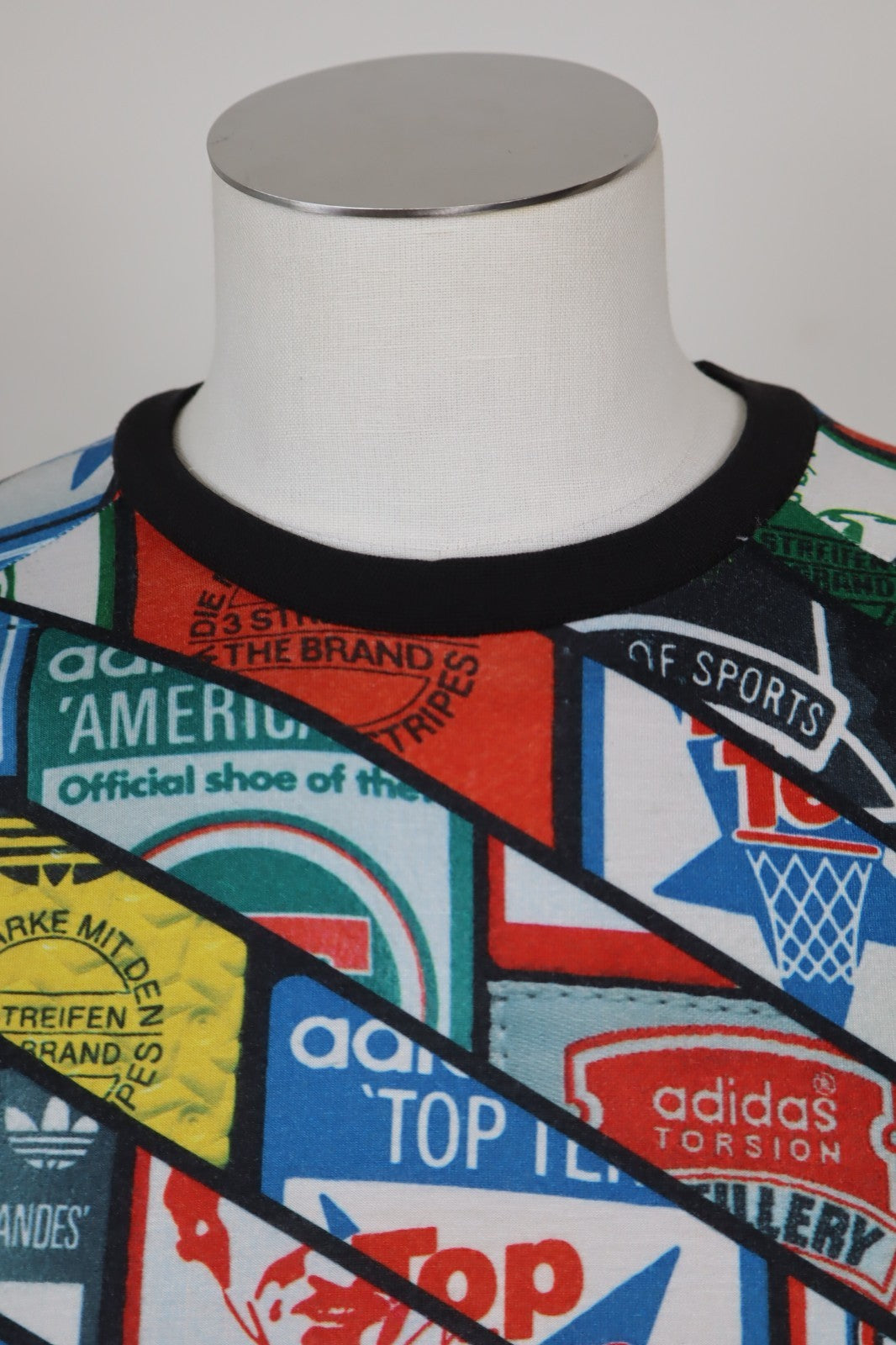 ADIDAS MAGLIA UOMO TG S MAN T-SHIRT CASUAL VINTAGE COTONE COTTON LOGO