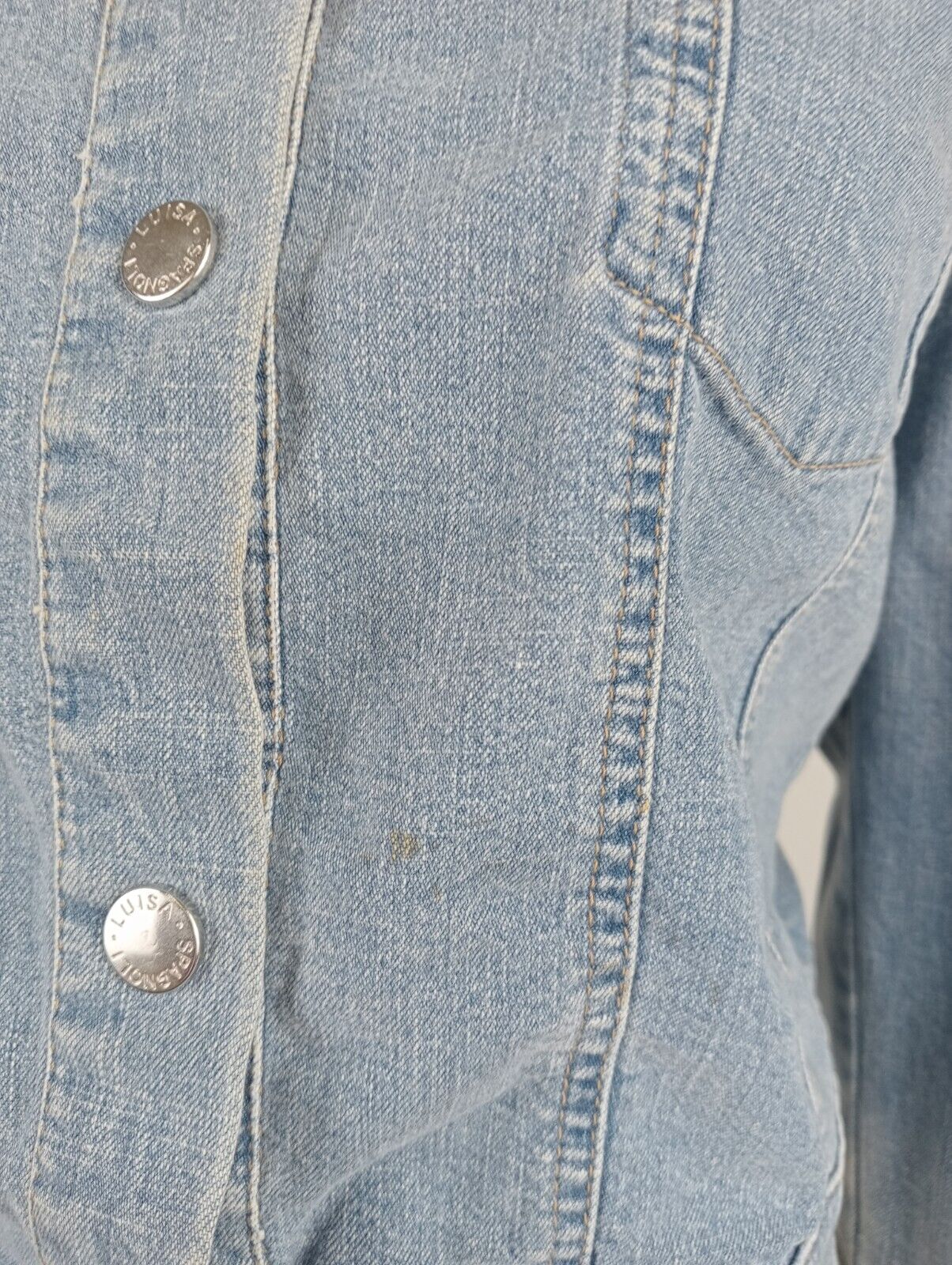 LUISA SPAGNOLI GIUBBINO JEANS DENIM DONNA Tg 42 WOMAN COTONE COTTON VINTAGE