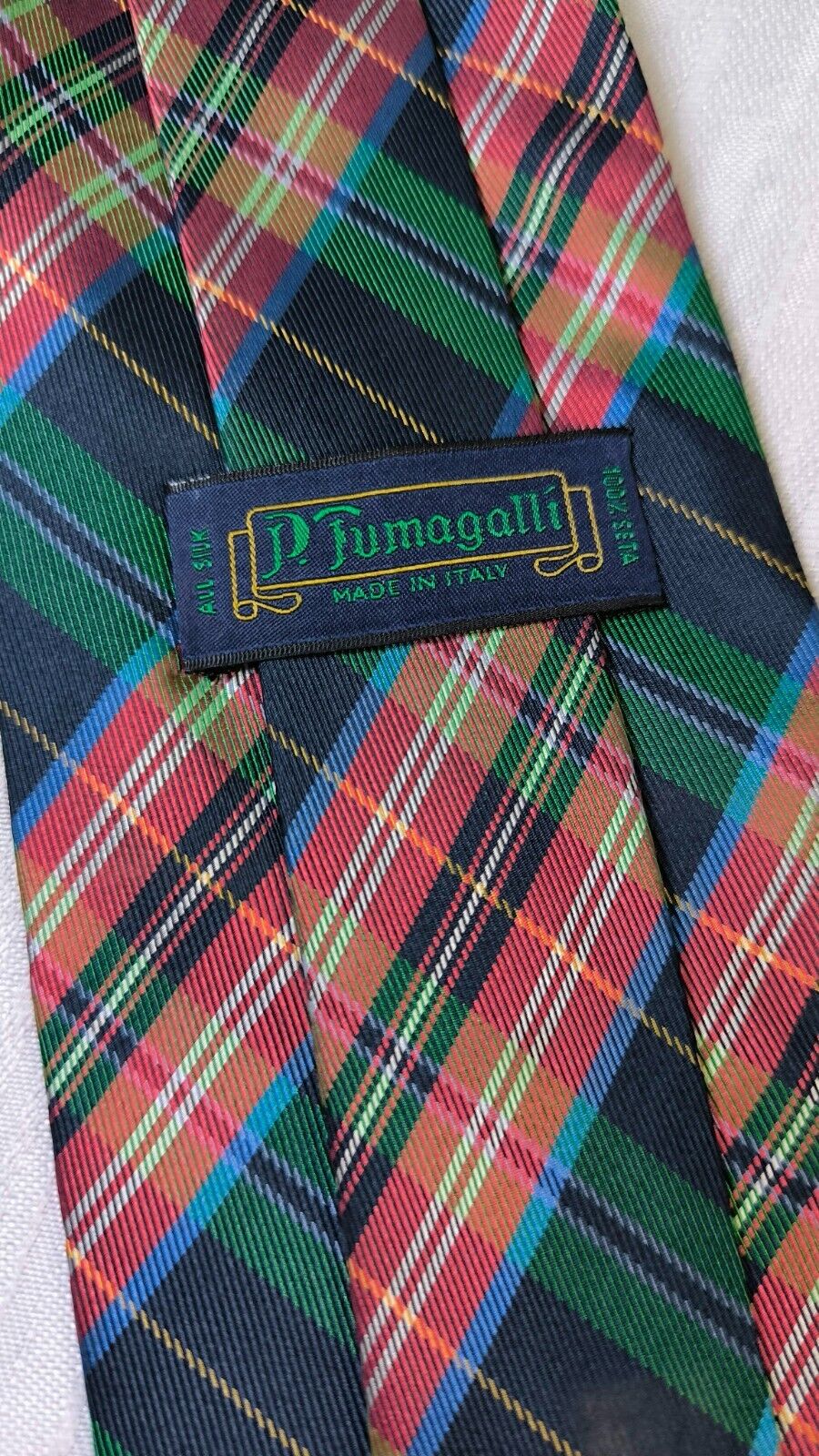 FUMAGALLI 100%  SILK TIE SETA CRAVATTA UOMO NECKTIE MADE IN ITALY VINTAGE