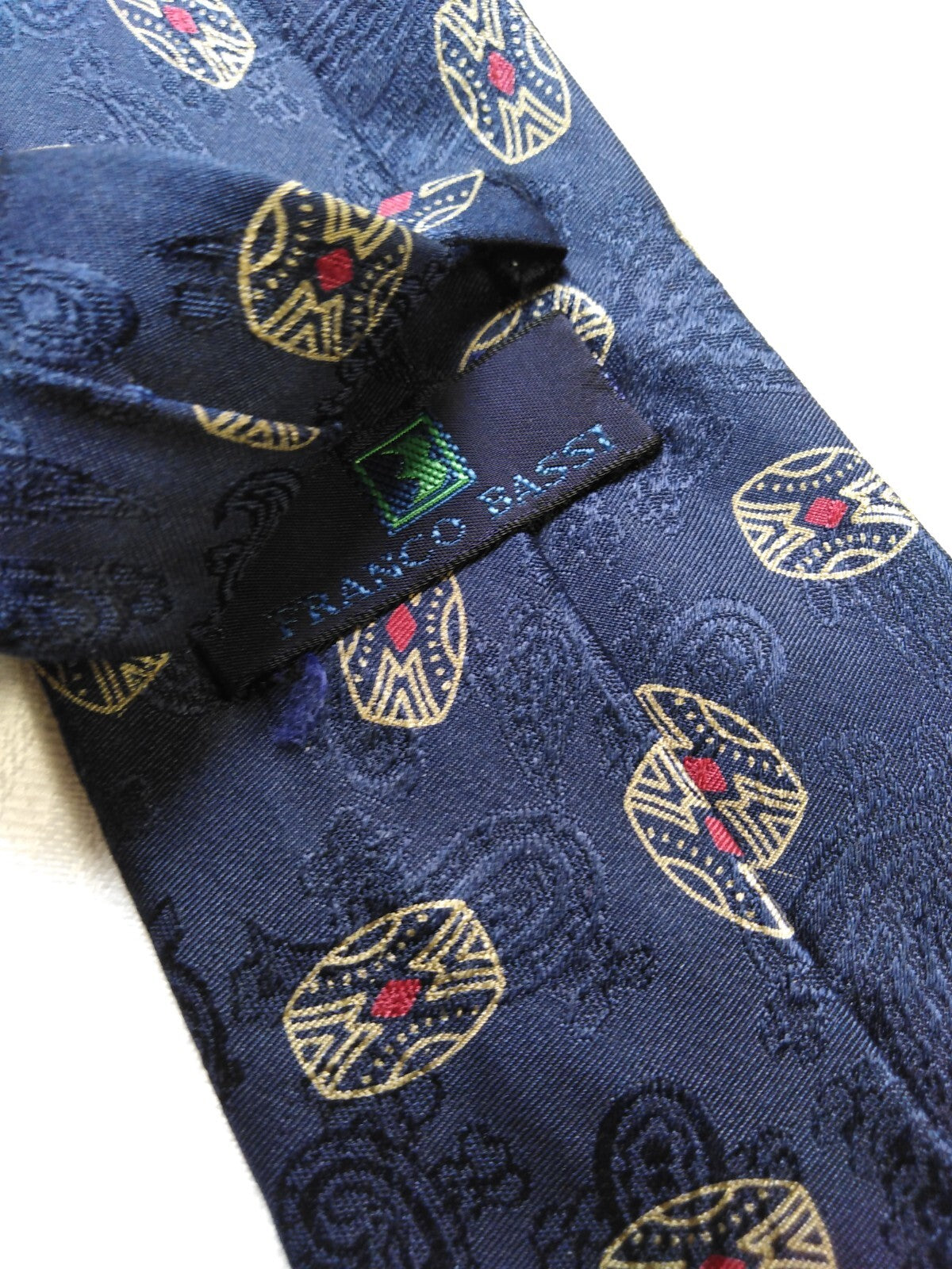 FRANCO BASSI 100% SETA SILK TIE CRAVATTA NECKTIE MADE ITALY VINTAGE CLASSIC