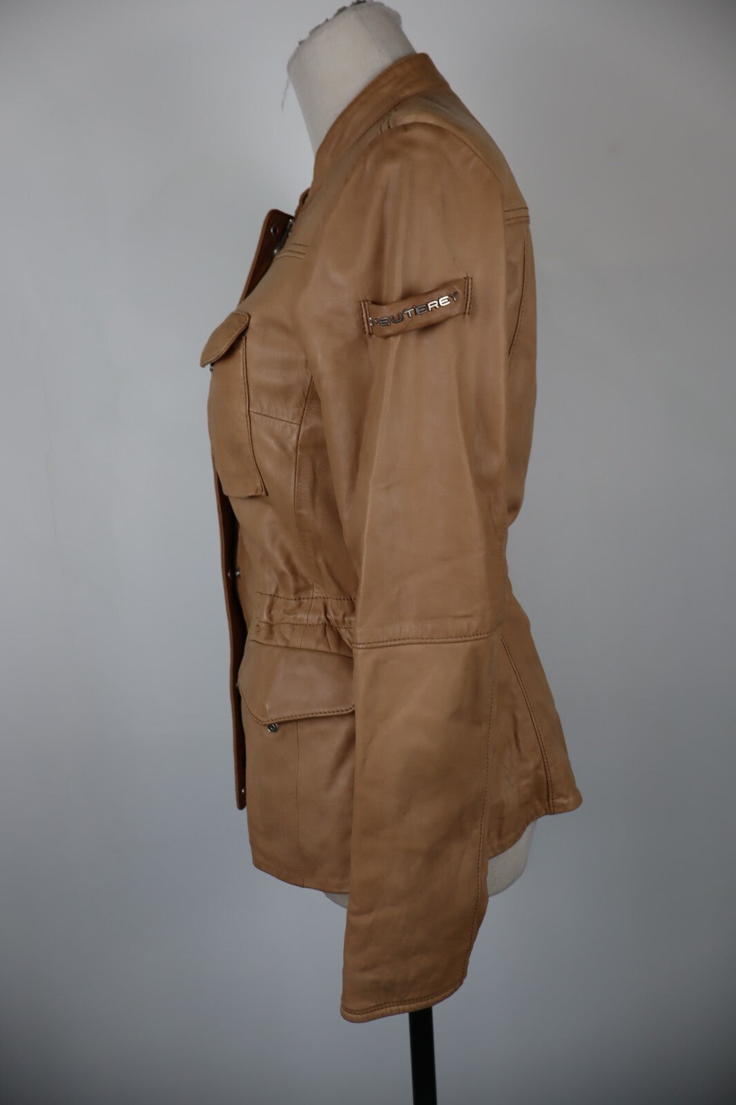 PEUTEREY GIUBBINO PELLE GIACCA DONNA 40 WOMAN CASUAL LEATHER JACKET VINTAGE