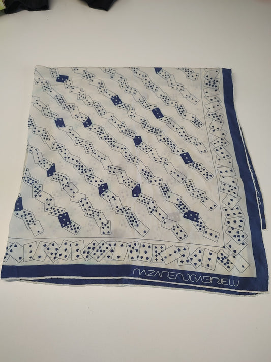 NAZARENO GABRIELLI FOULARD 100% SILK SETA SCARVES SCARF SQUARE MADE ITALY
